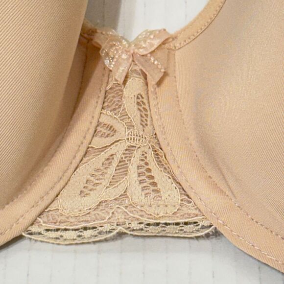 Wacoal Bra 38DD All Dressed Up Contour Underwire Seamless Bra Black 853166 Beige - Picture 2 of 10